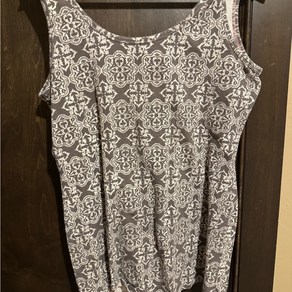Gray Patterned Women's Top